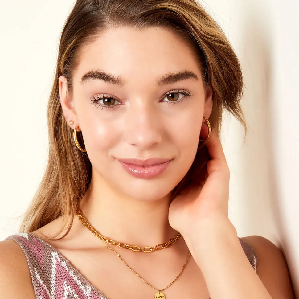 Olivia & Kate 0630 Gold Twisted Zirconia-Earring Online