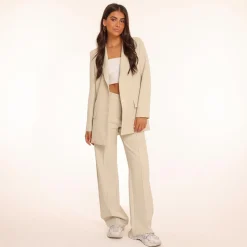 Olivia & Kate Beige Basic Straight-Blazer Best