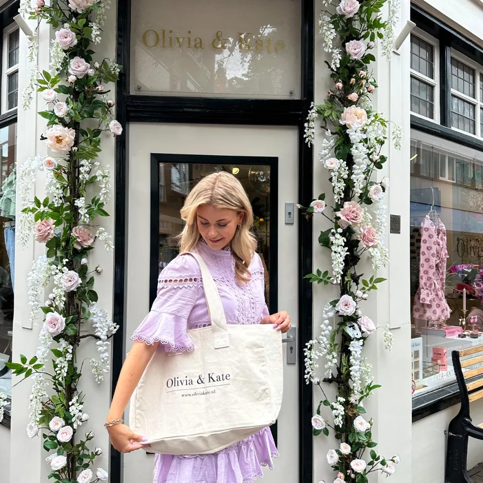 Olivia & Kate Beige Big Canvas-Bag New