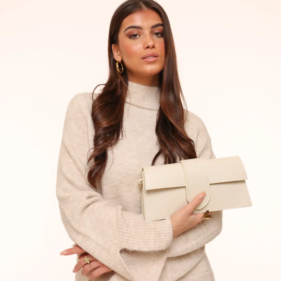 Olivia & Kate Beige Knitted Oversized-Sweater Shop