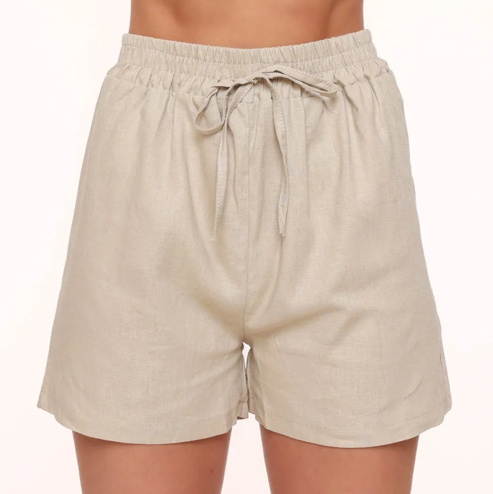 Olivia & Kate Beige Linen-Short New
