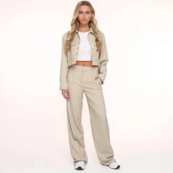 Olivia & Kate Beige Studio Cropped-Jacket Outlet
