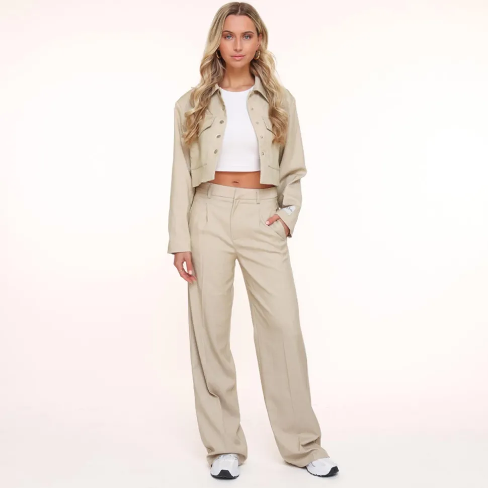 Olivia & Kate Beige Studio-Pantalon Hot