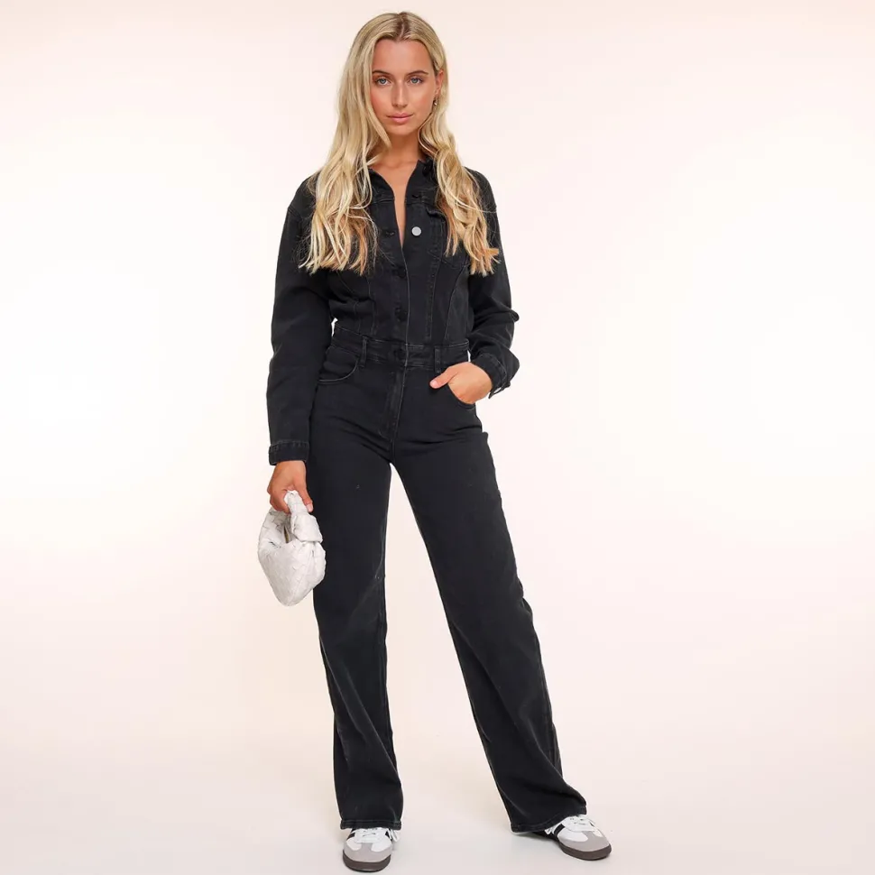Olivia & Kate Black Denim Ls-Jumpsuit Store