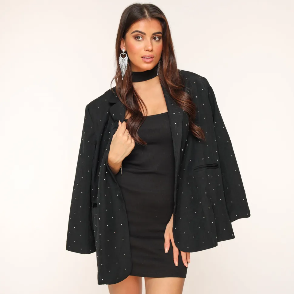 Olivia & Kate Black Fitted Choker-Dress Discount