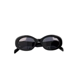 Olivia & Kate Black Oval-Sunglasses Discount