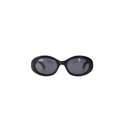 Olivia & Kate Black Oval-Sunglasses Discount