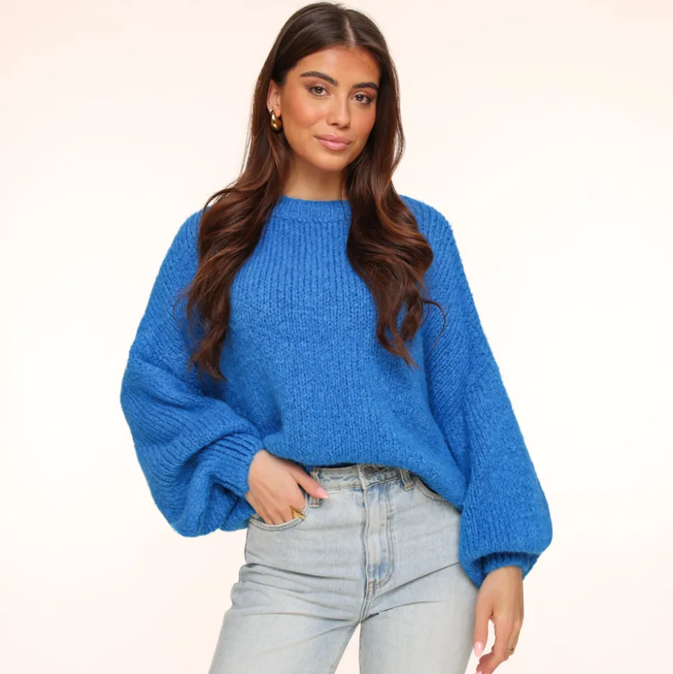 Olivia & Kate Blue Wool Knitted-Sweater Fashion