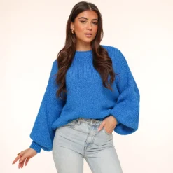 Olivia & Kate Blue Wool Knitted-Sweater Fashion