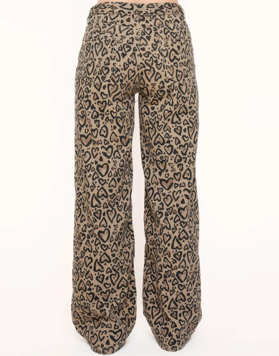 Olivia & Kate Brown Hearts Print-Jeans Shop