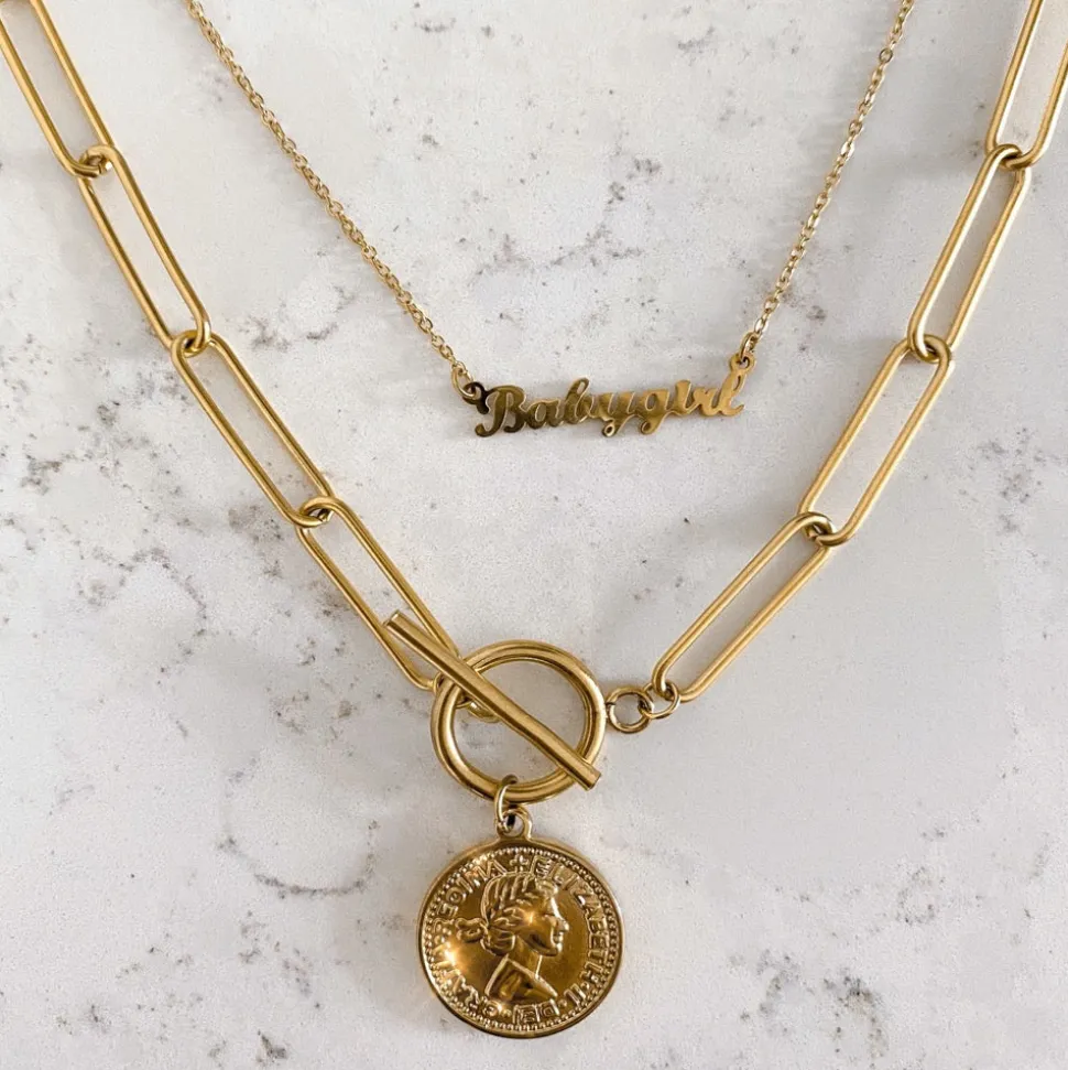 Olivia & Kate Coin Chain Golden-Necklace Outlet