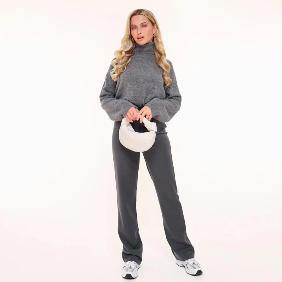 Olivia & Kate Dark Grey Basic-Pantalon Cheap