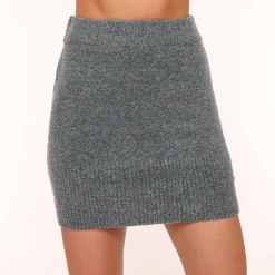 Olivia & Kate Dark Grey Knitted-Skirt New