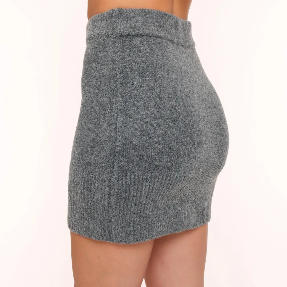 Olivia & Kate Dark Grey Knitted-Skirt New
