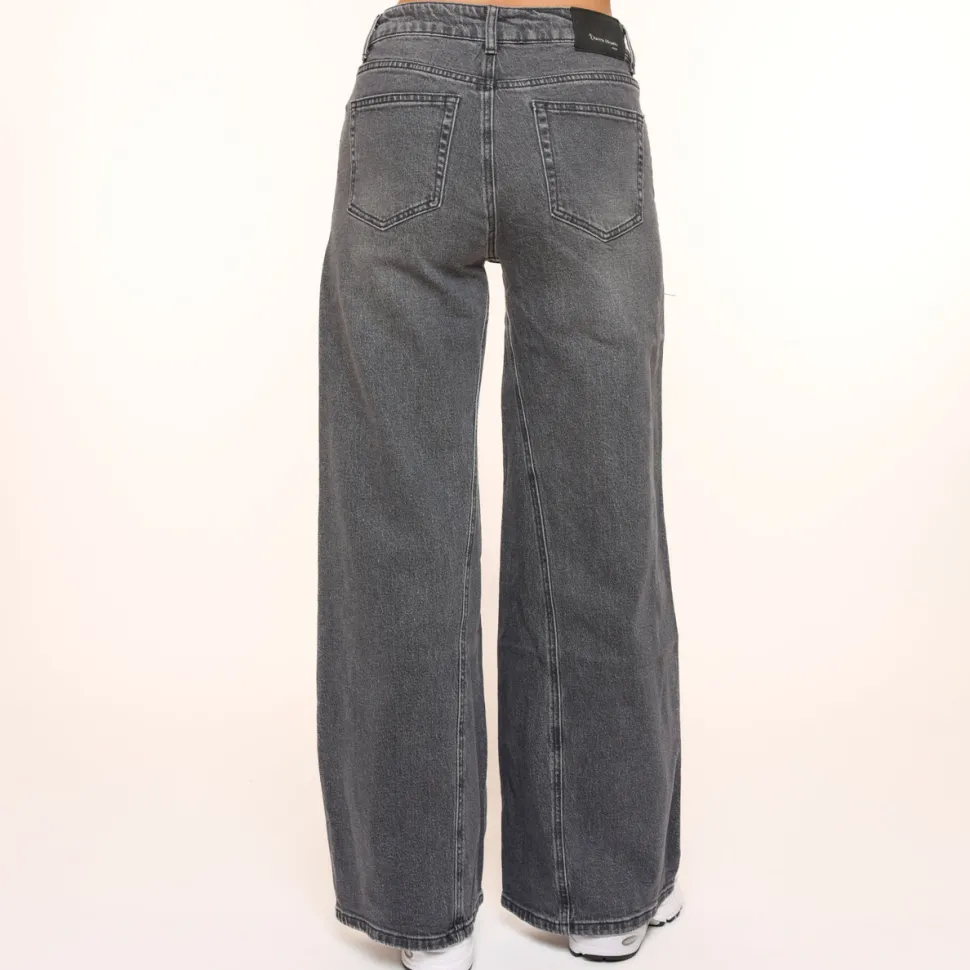 Olivia & Kate Dark Grey Wide Denim-Jeans Sale
