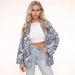 Olivia & Kate Darkblue Printed Ls-Jacket New