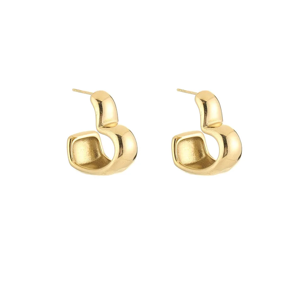 Olivia & Kate Gold Wide Open Heart-Earrings Discount