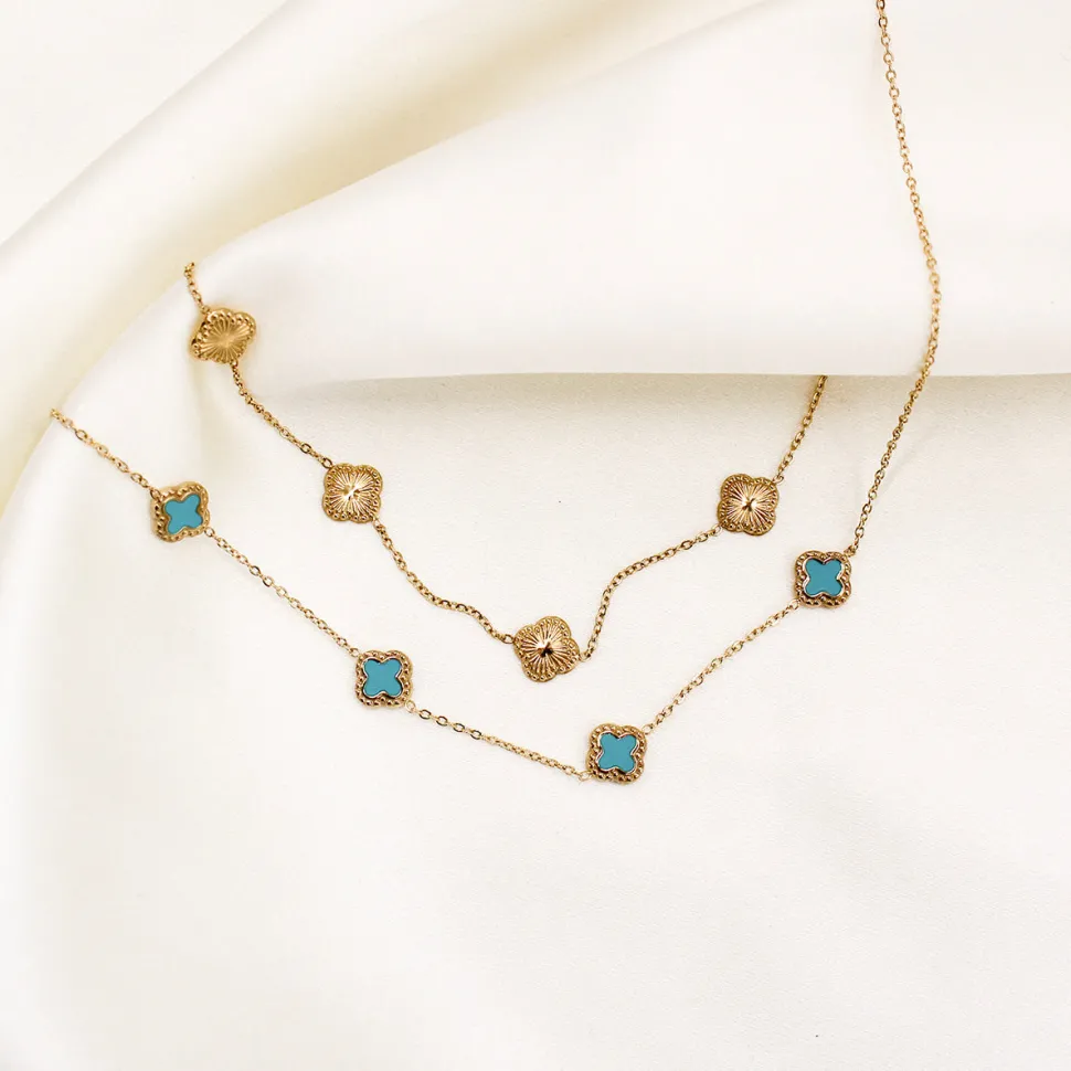 Olivia & Kate Golden Clover-Necklace Best