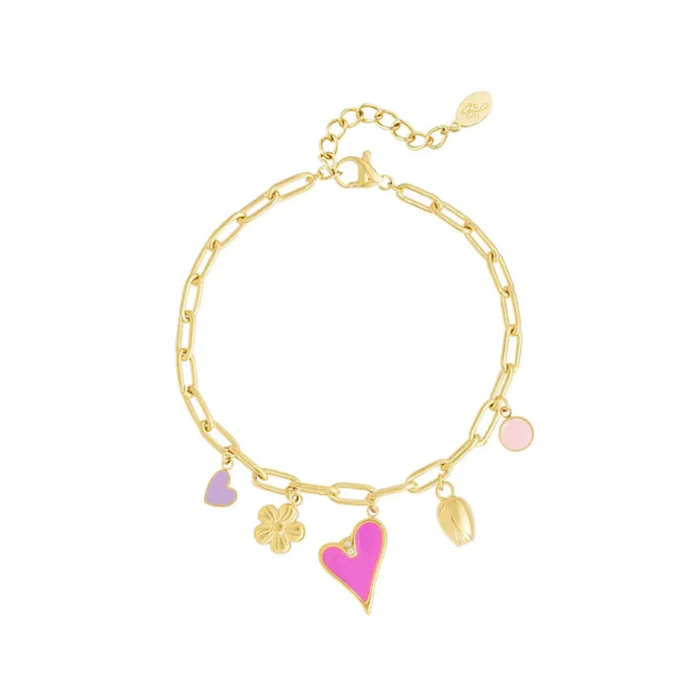 Olivia & Kate Golden Small Pendants Chain-Bracelet Best