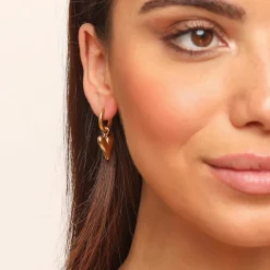 Olivia & Kate Golden Statement Hearts Ring-Earrings Flash Sale