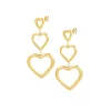 Olivia & Kate Golden Three Open Hearts-Earrings Hot