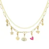 Olivia & Kate Golden Trendy Pendans Double Chain-Necklace Fashion