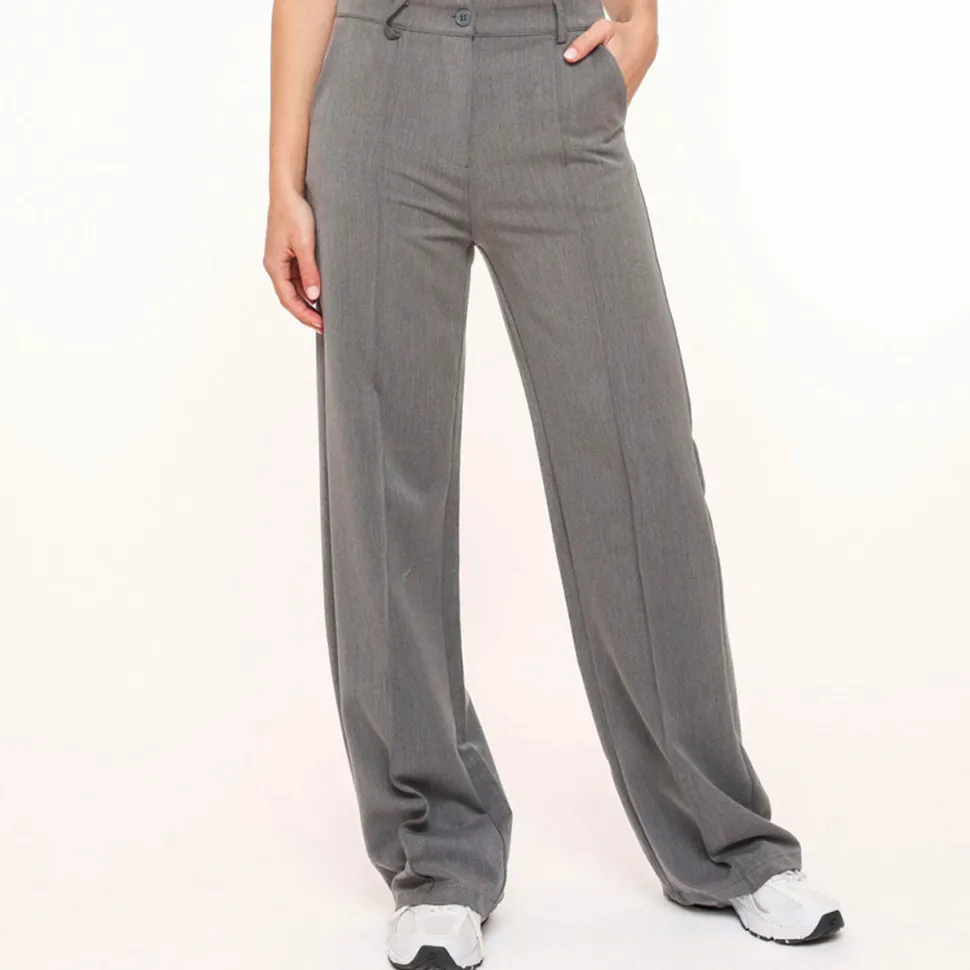 Olivia & Kate Grijze Basic-Pantalon Cheap