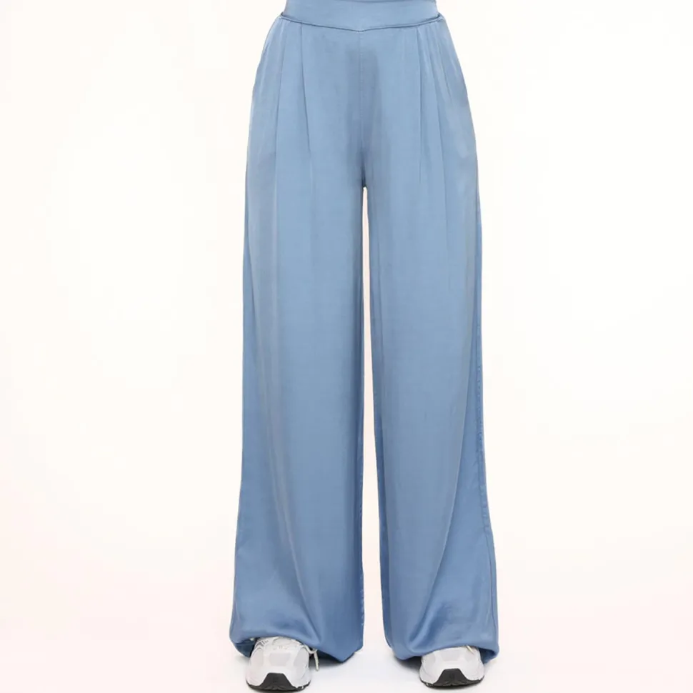 Olivia & Kate Jeans Blue Tall Satin-Pants Cheap