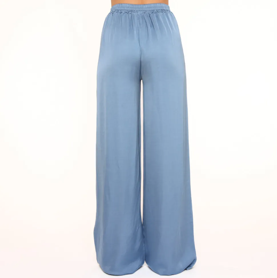 Olivia & Kate Jeans Blue Tall Satin-Pants Cheap