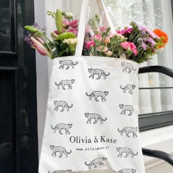 Olivia & Kate Leopards-Canvas Bag Cheap