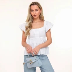 Olivia & Kate Light Blue Golden Details-Bag Discount