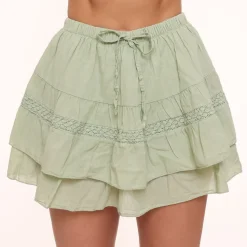 Olivia & Kate Light Green Ruffel Details-Skort Sale