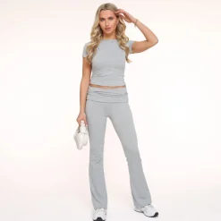 Olivia & Kate Light Grey Jogging Ss Petite-Top Discount