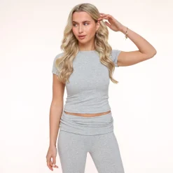 Olivia & Kate Light Grey Jogging Ss Petite-Top Discount