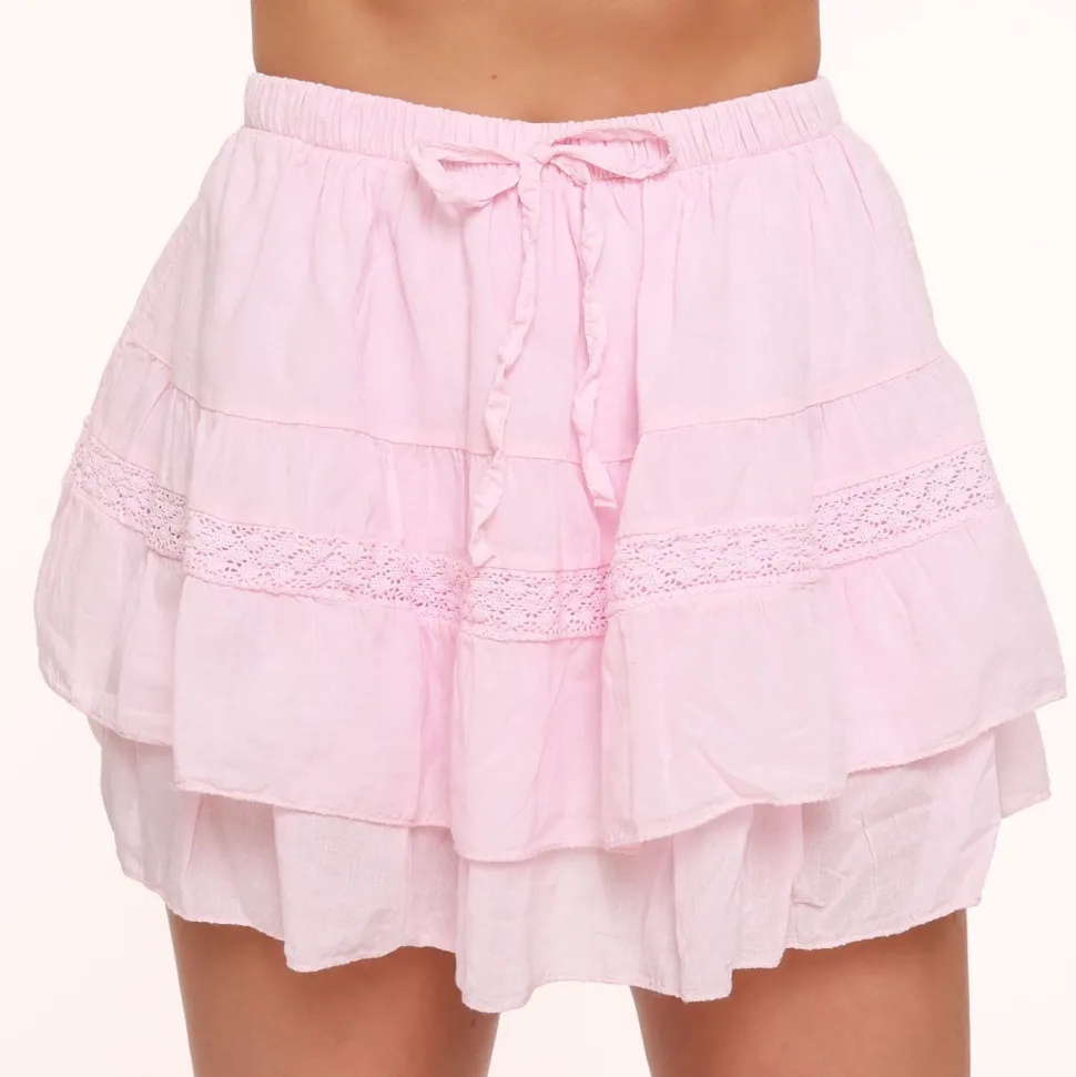 Olivia & Kate Light Pink Ruffle Details-Skort Fashion