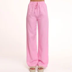 Olivia & Kate Light Pink Tall Linen-Pants New