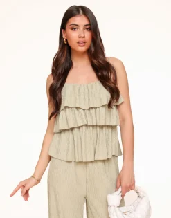 Olivia & Kate Lightgreen Pleated Summer-Set Hot