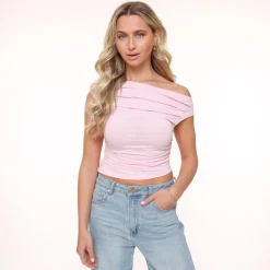 Olivia & Kate Lightpink Draped Ss-Top New