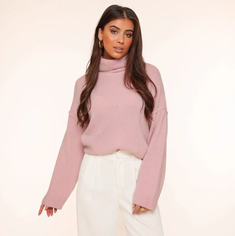 Olivia & Kate Lightpink Turtleneck-Sweater Outlet
