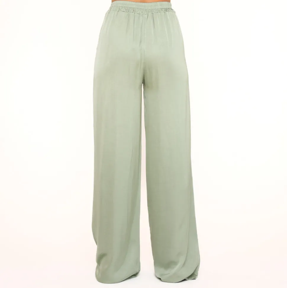 Olivia & Kate Mintgreen Tall Satin-Pants New