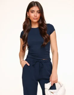 Olivia & Kate Navy Blue Tall Loose Fit-Pants Best Sale