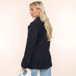 Olivia & Kate Navy Oversized Wool Look-Blazer Cheap