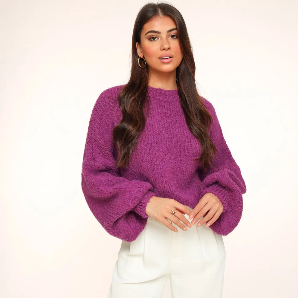 Olivia & Kate Purple Wool Knitted-Sweater Discount