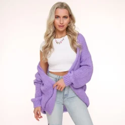 Olivia & Kate Purple Wool-Cardigan Best