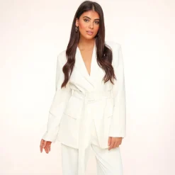 Olivia & Kate White Belt-Blazer Sale