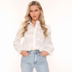 Olivia & Kate White Flowers-Blouse Online