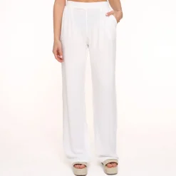Olivia & Kate White Linen-Pants Online
