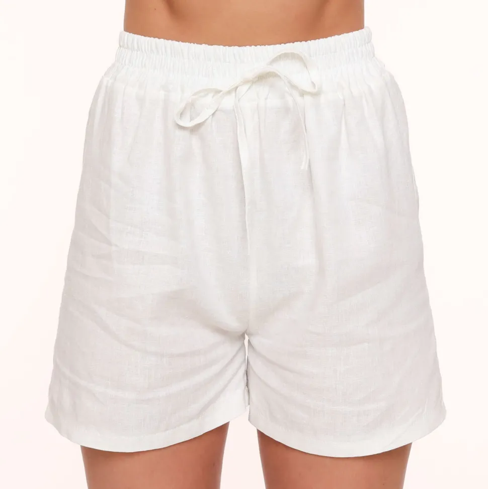Olivia & Kate White Linen-Short Cheap
