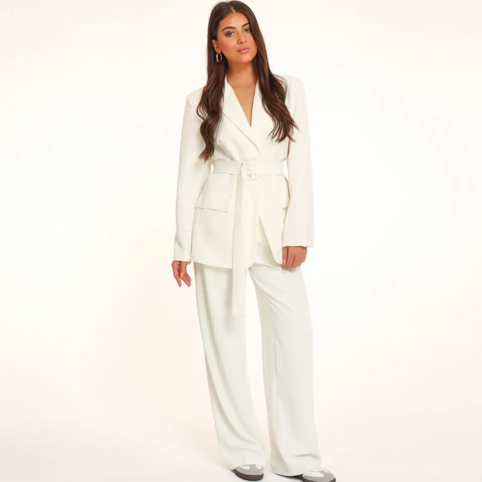 Olivia & Kate White Wide-Pantalon Store