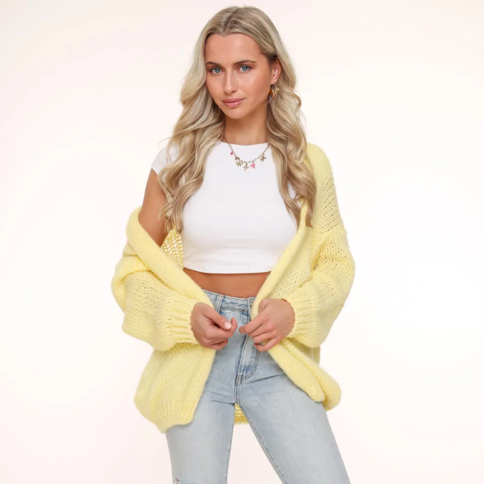 Olivia & Kate Yellow Wool-Cardigan Best